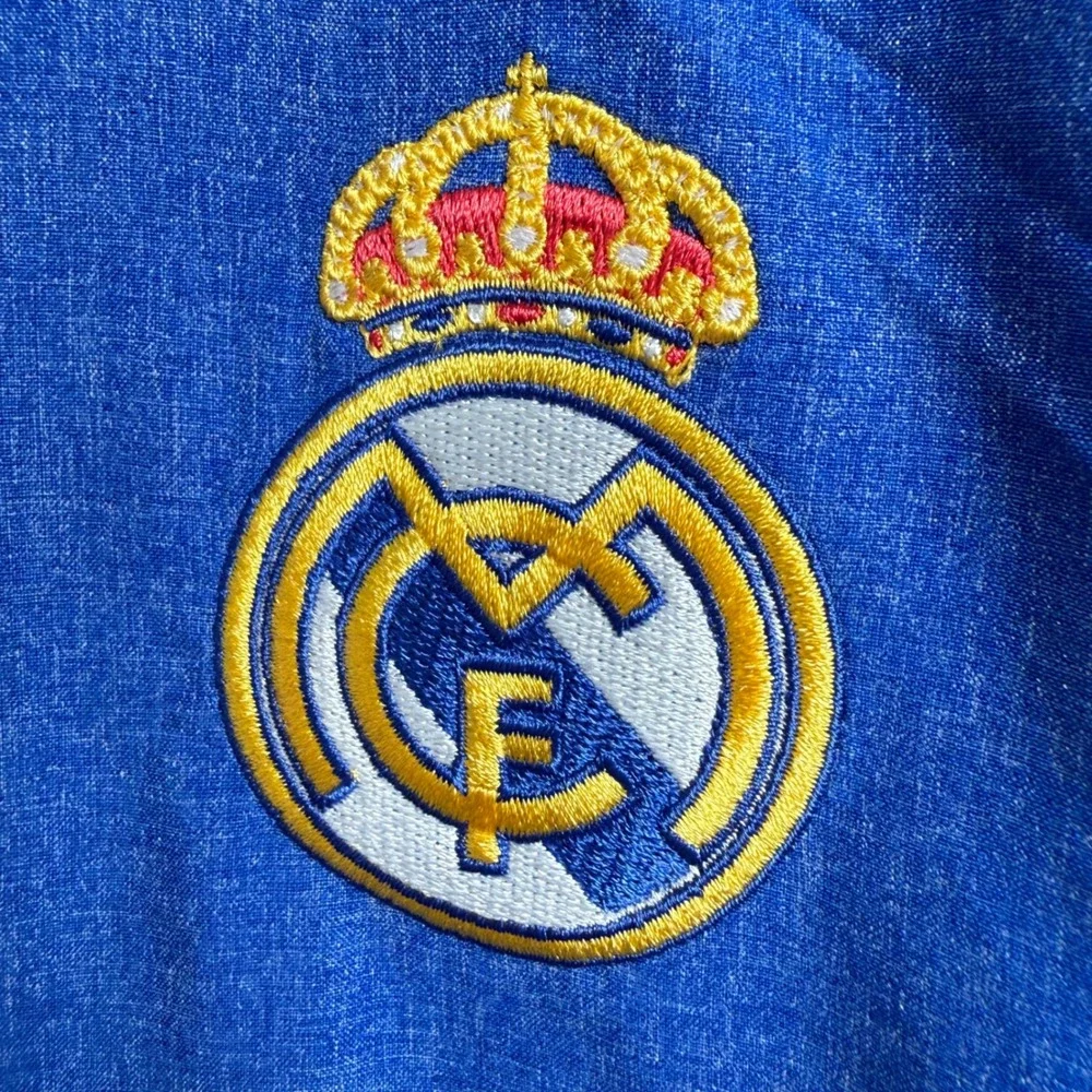 Adidas Real Madrid Anthem Jacket Medium Blue Blokecore Soccer Streetwear